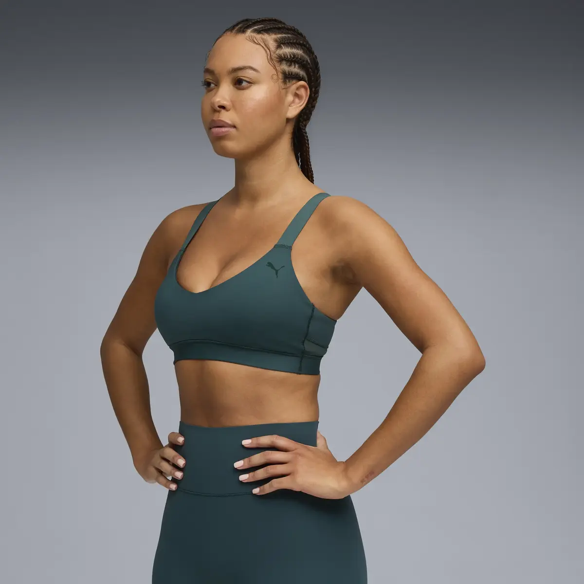 PUMA SHAPE BRA - Low Yeşil Bra