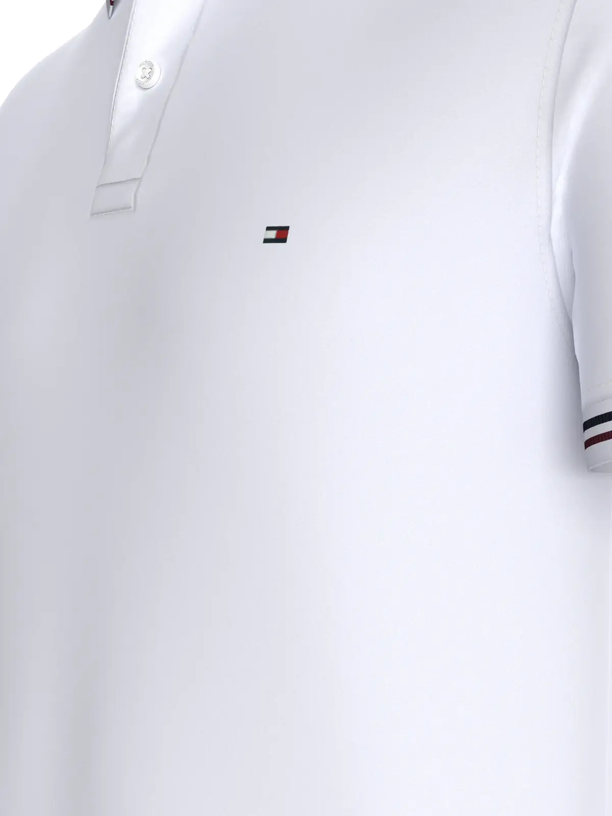 Tommy Hilfiger TIPPED SLIM FIT POLO, YBR Beyaz Erkek T-Shirt & Polo