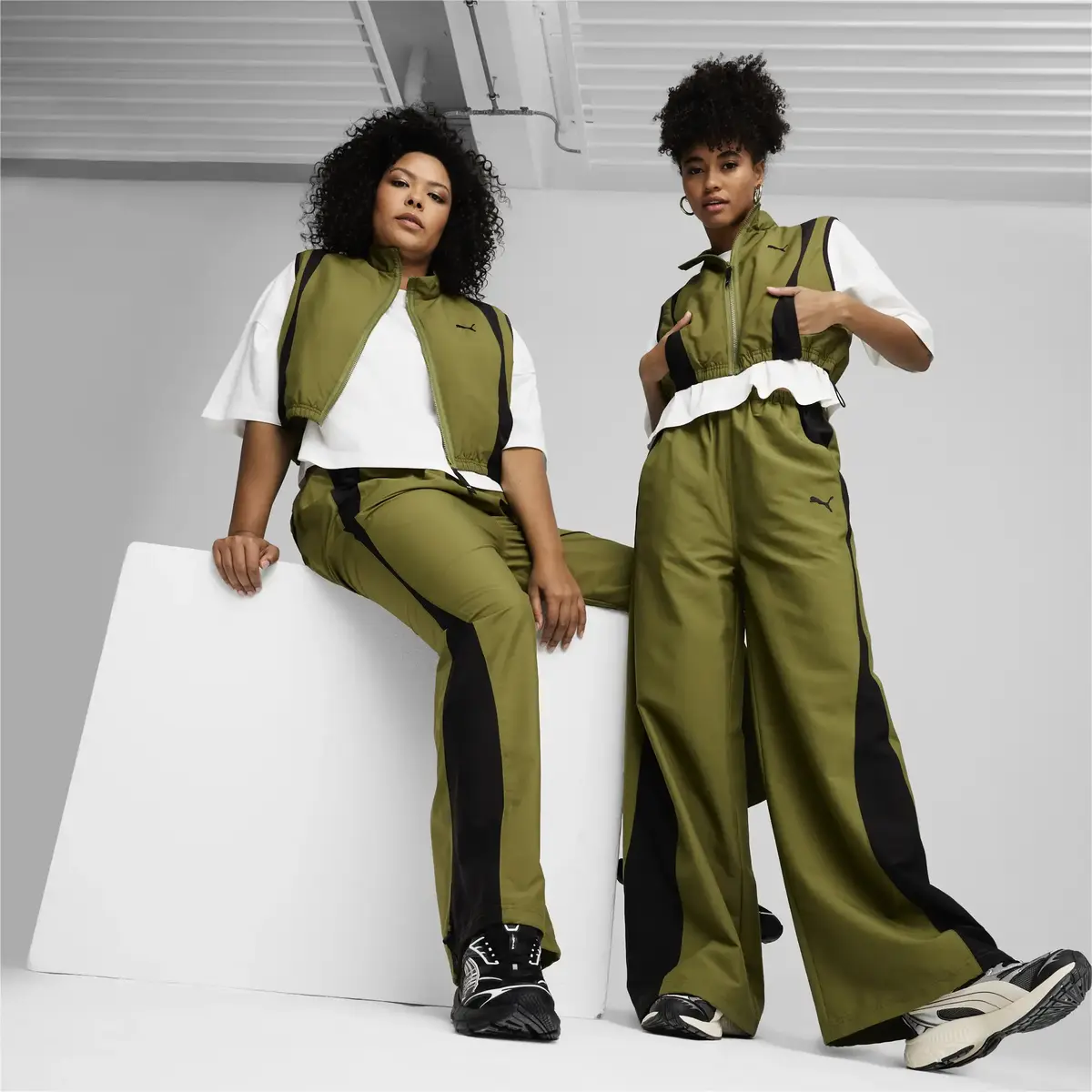 Puma DARE TO Woven Vest Yeşil Kadın Yelek