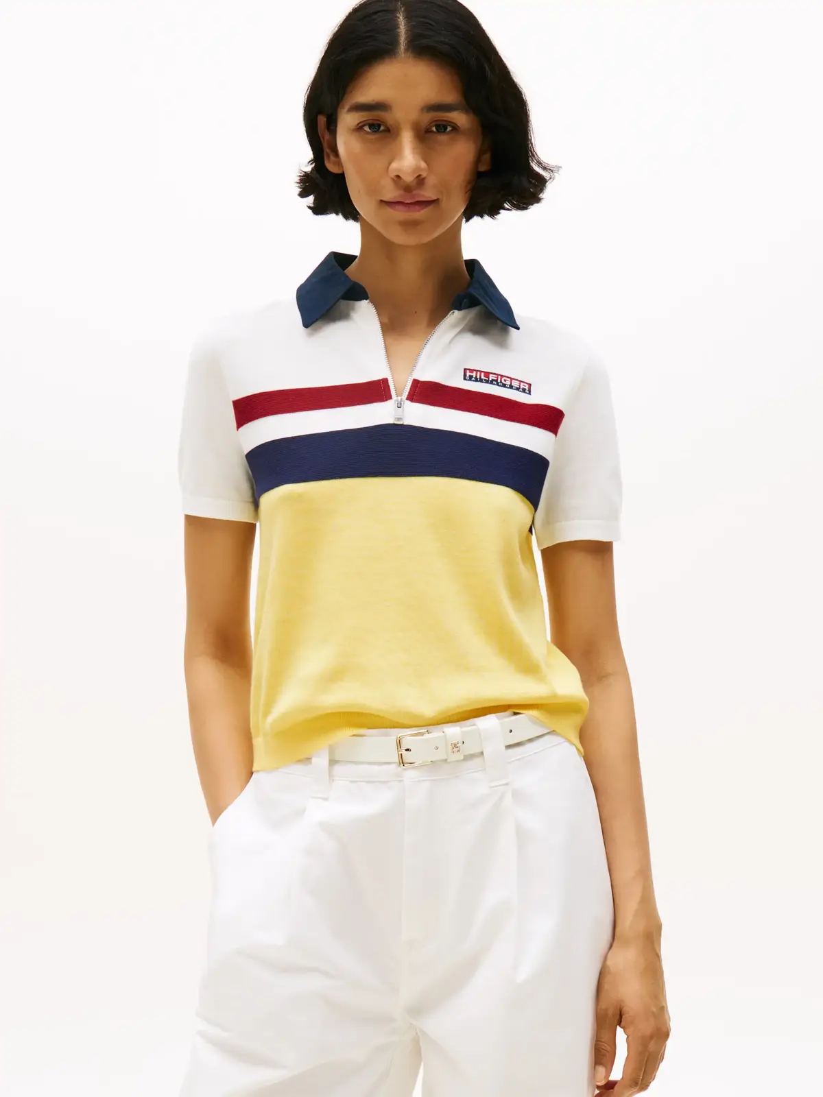 Tommy Hilfiger WSW SAILING POLO, YBL Beyaz Kadın T-Shirt & Polo