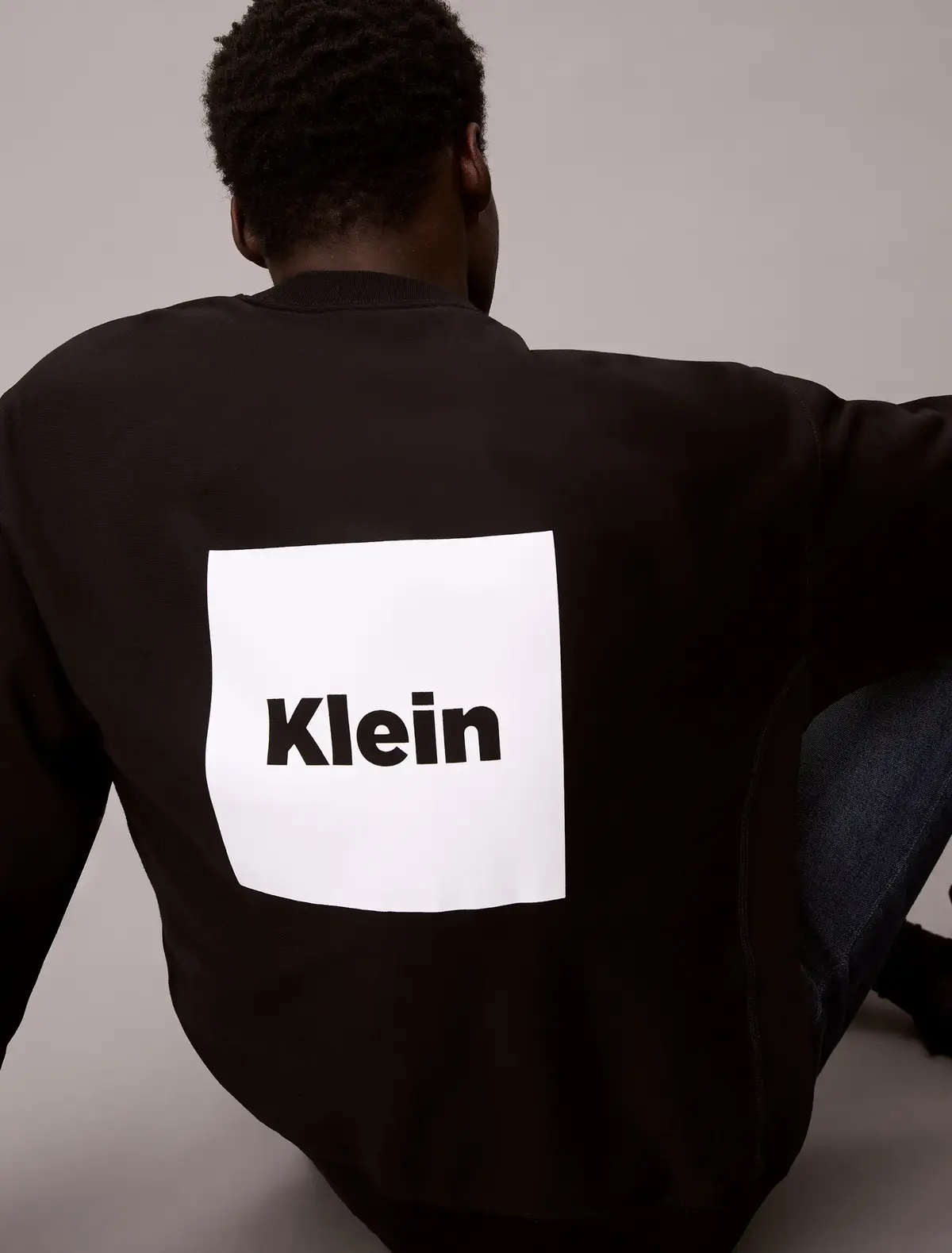 Calvin Klein LS PREMIUM FLEECE CA Siyah Erkek Tişört