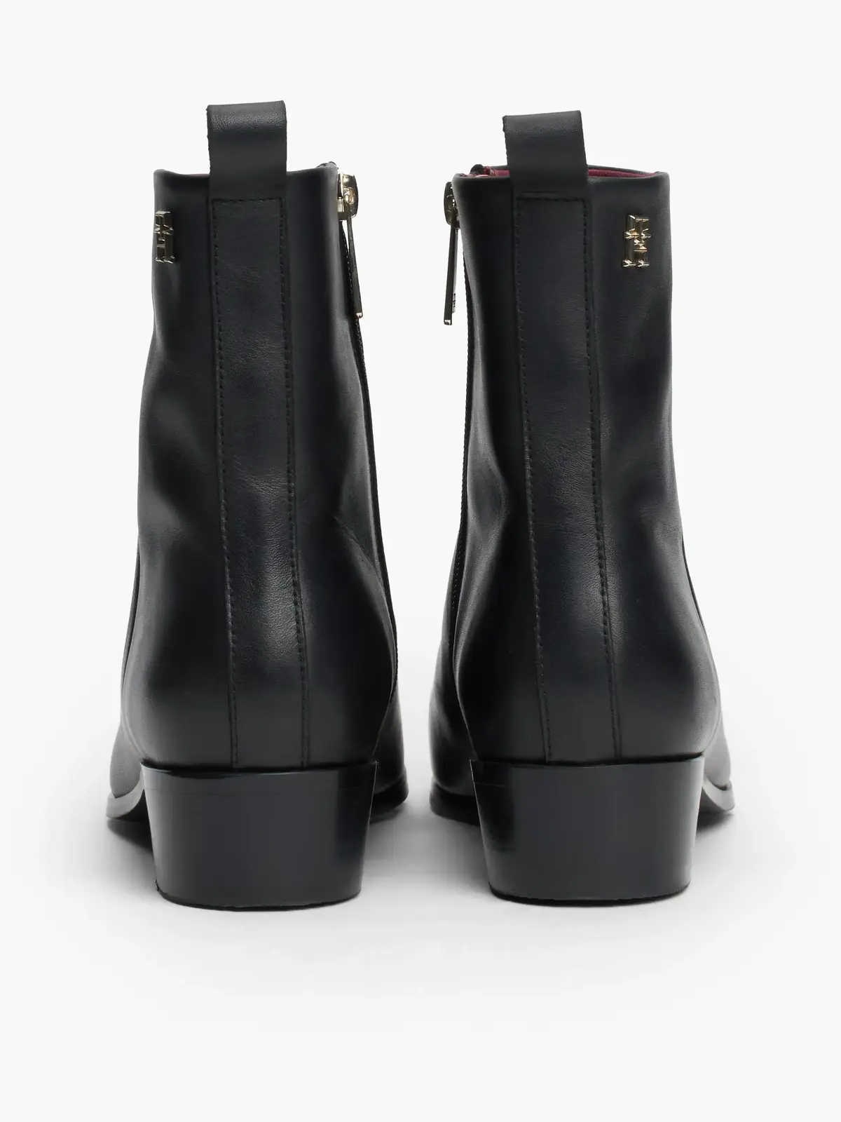 Tommy Hilfiger LOW COWBOY FLAT LEAT Kadın Siyah Bot