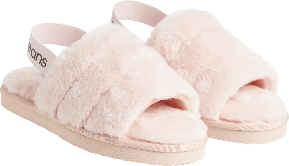 Calvin Klein HOME SLIPPER FAKEFUR Kadın Pembe Terlik