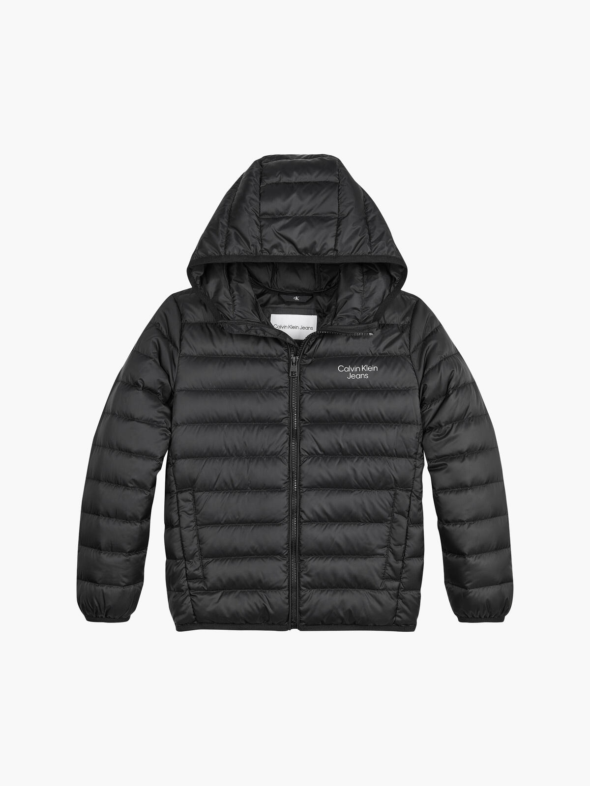 Calvin Klein LW DOWN LOGO JACKET Erkek Siyah Şişme Mont