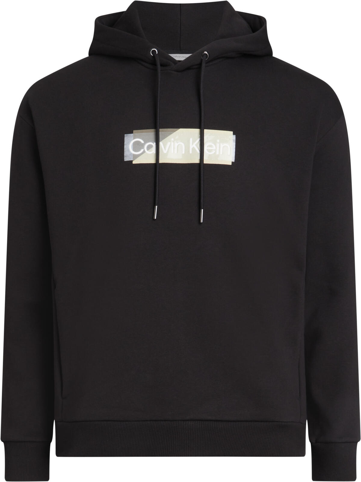 Calvin Klein LAYERED GEL LOGO HOO Erkek Siyah Hoodie