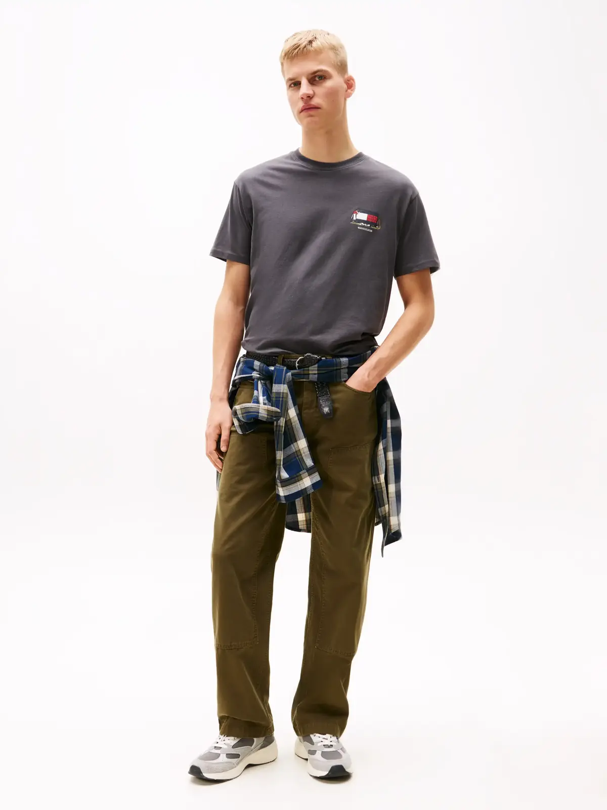 Tommy Hilfiger TJM RLX NOVELTY 1 TE, PT2 Gri Erkek T-Shirt & Polo