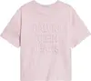 Calvin Klein DEBOSSED LOGO T-SHIR Kadın Pembe T-Shirt
