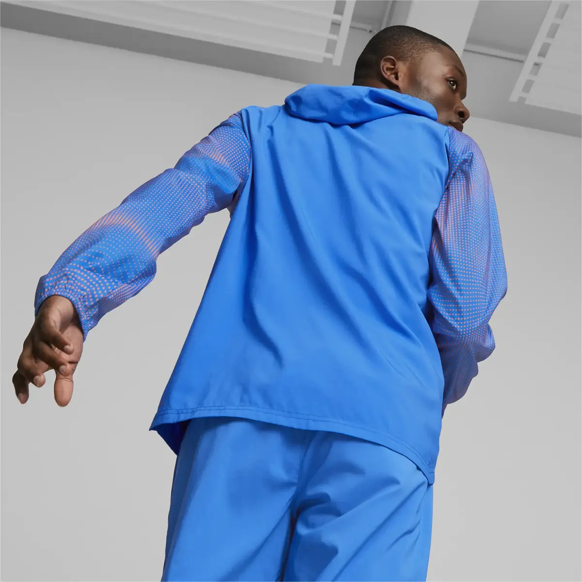 Puma RUN FAV AOP WOVEN JACKET Mavi Erkek Ceket