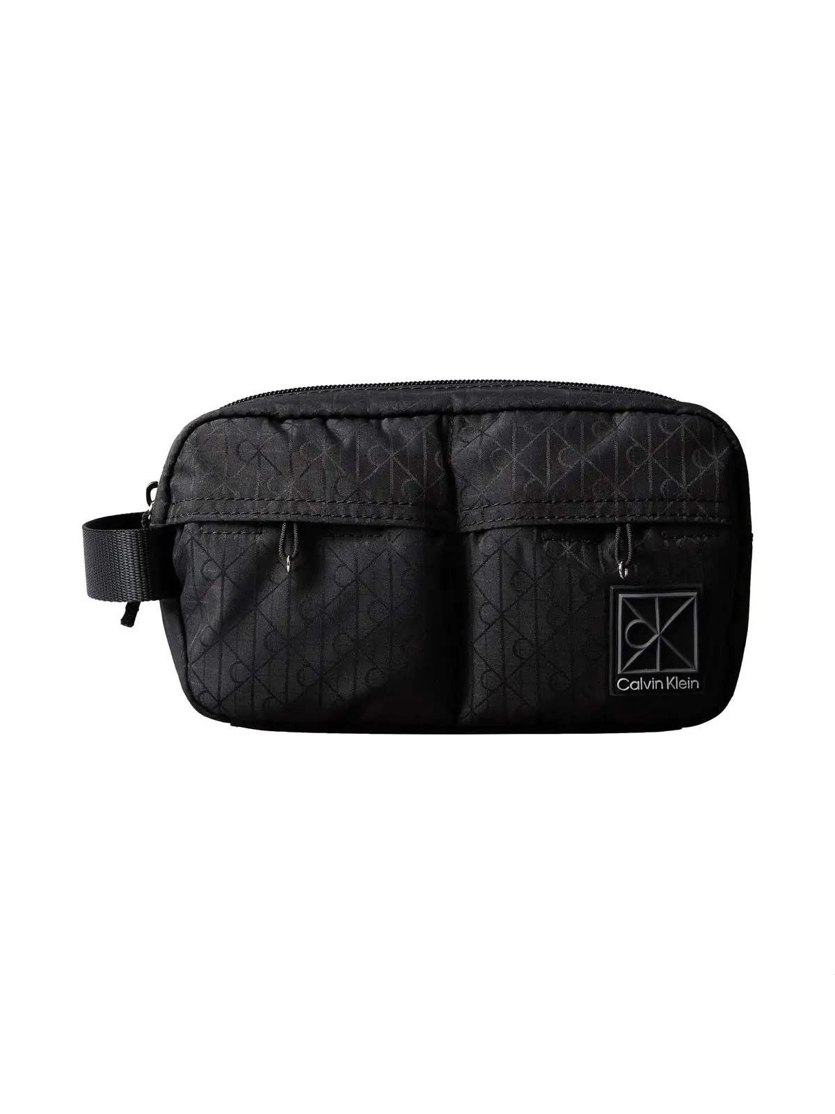 Calvin Klein UTILITY EMBLEM DOPP Siyah Erkek Logolu Jakarlı Yıkama Çantası