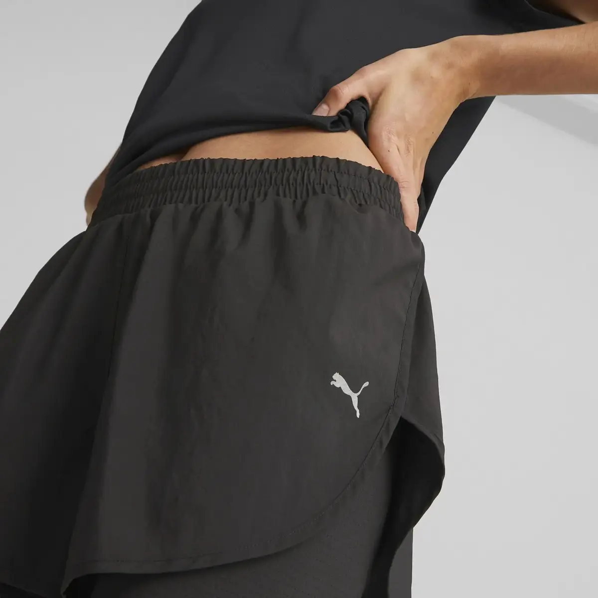 RUN FAV WOVEN 2IN1 SHORT Erkek Siyah Antrenman Şort