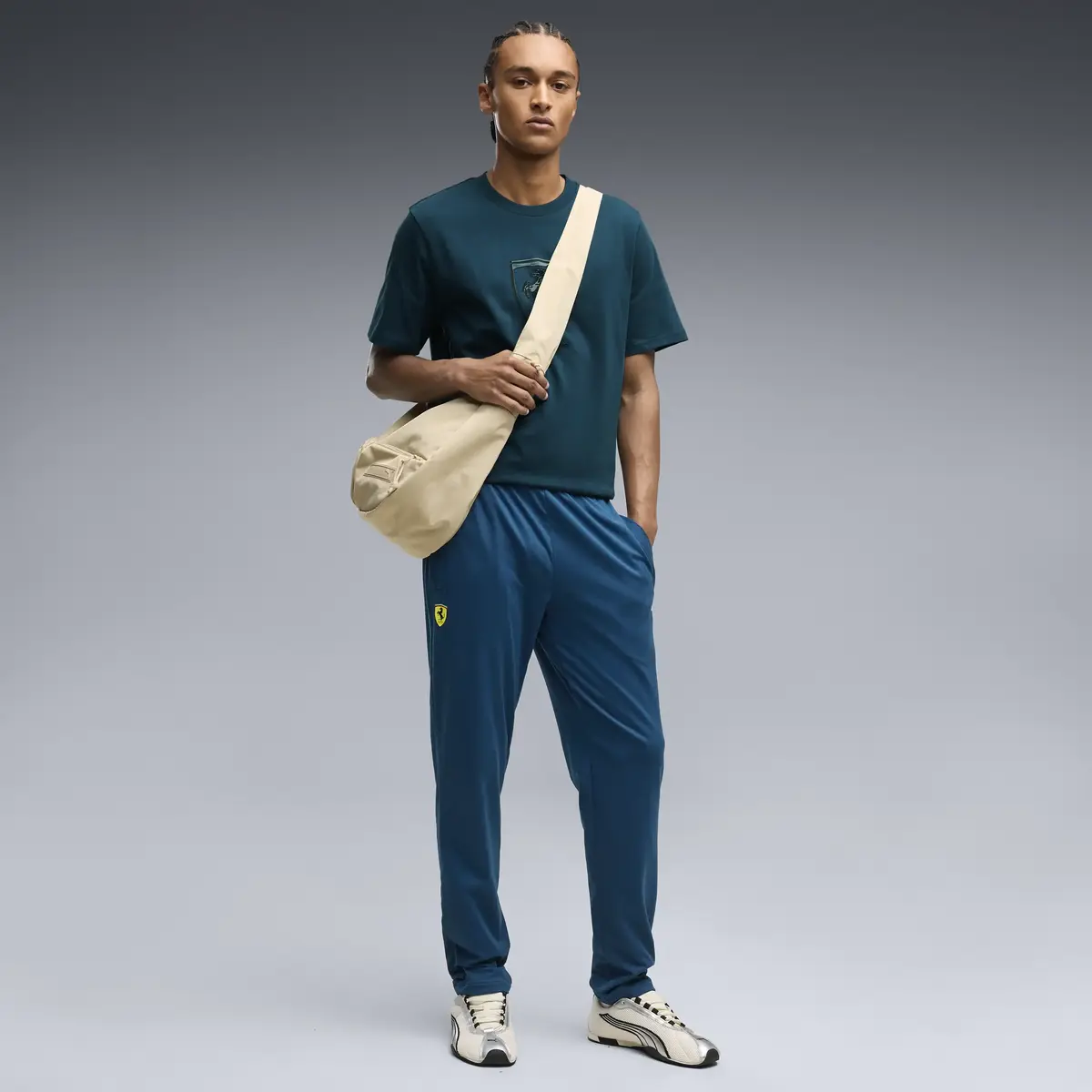 PUMA Ferrari Tonal Shield Tee Yeşil Erkek T-Shirt