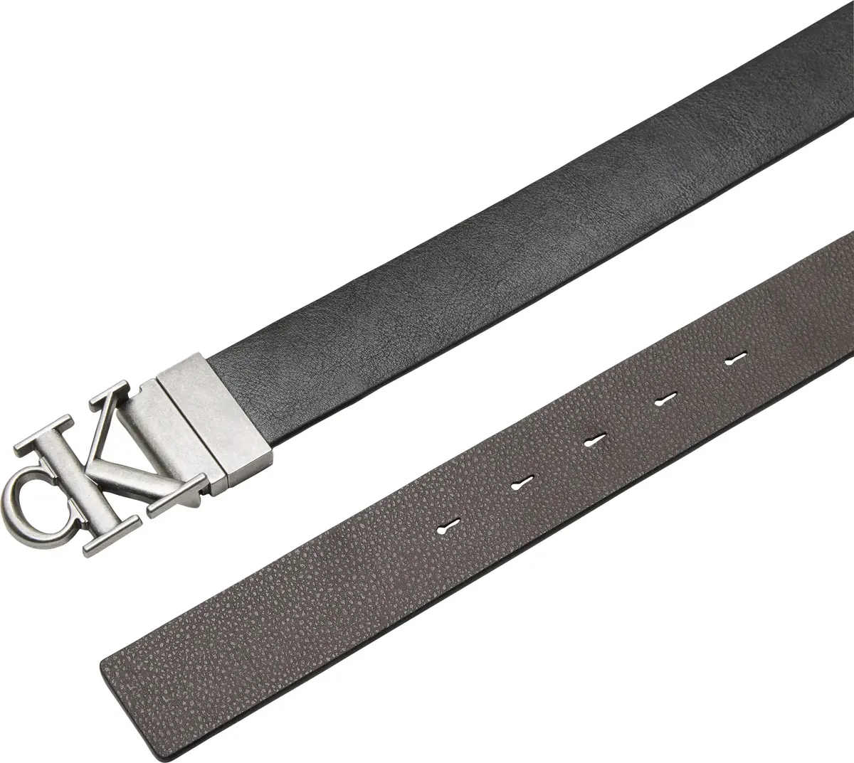 Calvin Klein CK BUCKLE TUMBLED 35MM ADJ/REV Erkek Siyah Kemer