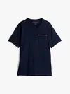 Tommy Hilfiger GLOBAL STRIPE POCKET Erkek Lacivert T-shirt