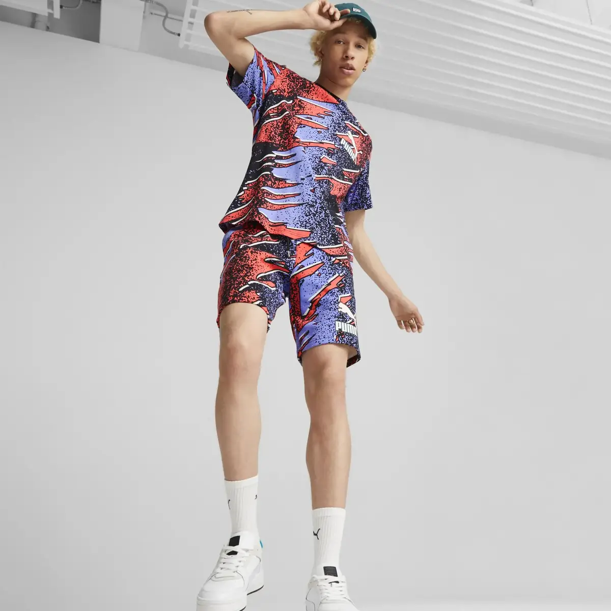 Puma Fandom Aop Tee Mor Erkek T-Shirt