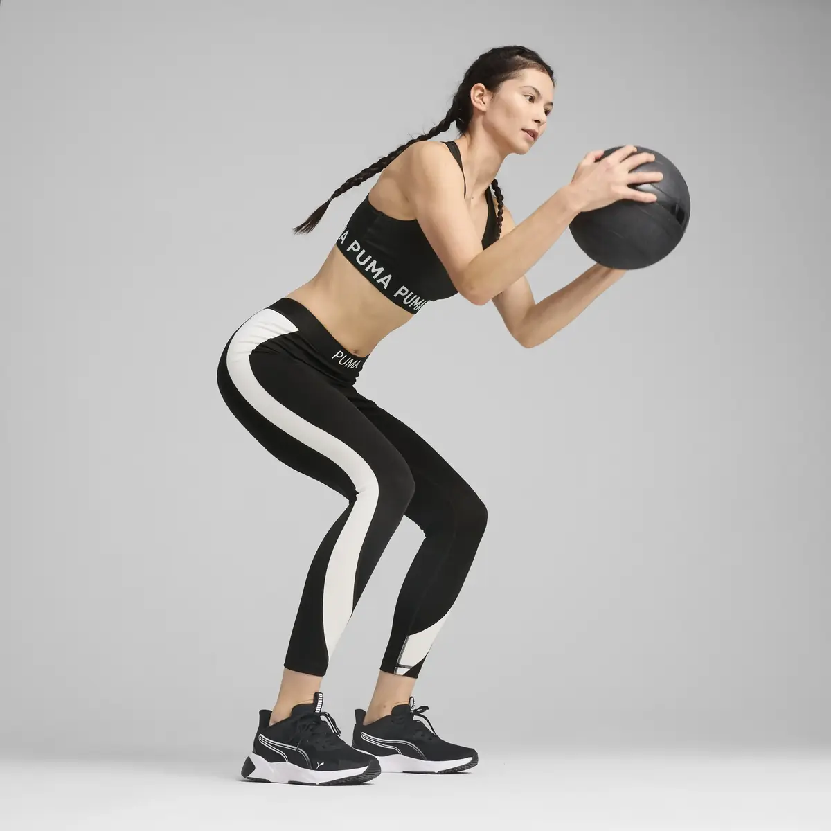 PUMA 4KEEPS ELASTIC BRA - P Siyah Kadın Spor Sütyeni