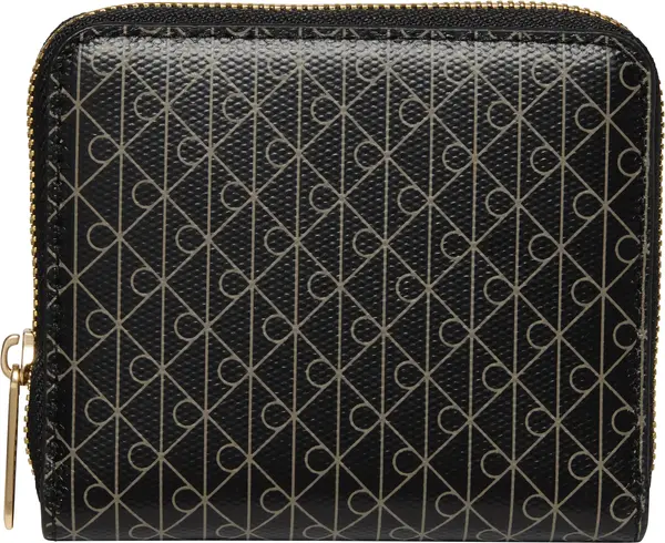 Calvin Klein EMBLEM AOP SQUARE ZIP AROUND Kadın Siyah Cüzdan