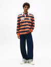 Tommy Hilfiger TJM RLX STRIPE RUGBY, SZZ Turuncu Erkek Polo T-Shirt