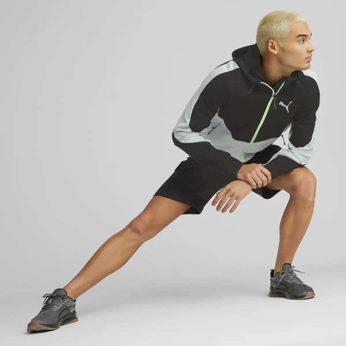 Puma EVOSTRIPE Full-Zip Hoodie DK - Siyah Erkek/Unisex Hoodie