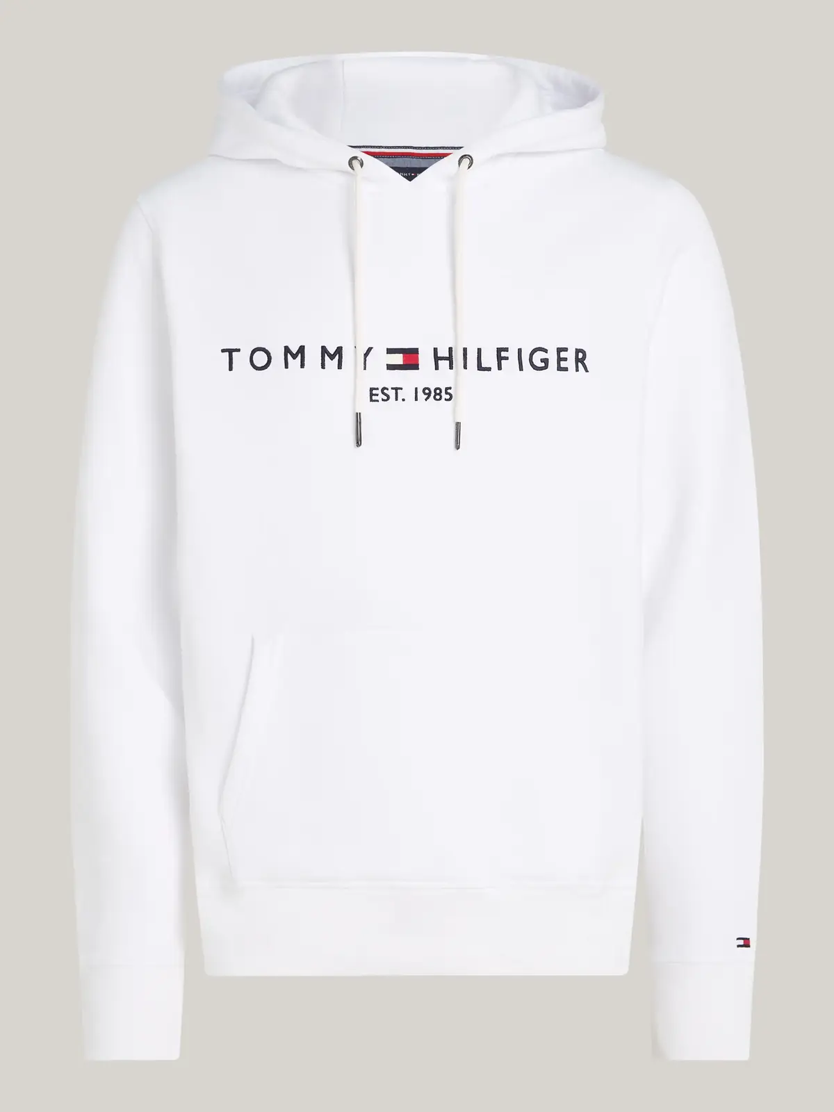 Tommy Hilfiger TOMMY LOGO HOODY, YBR Beyaz Erkek Sweatshirt