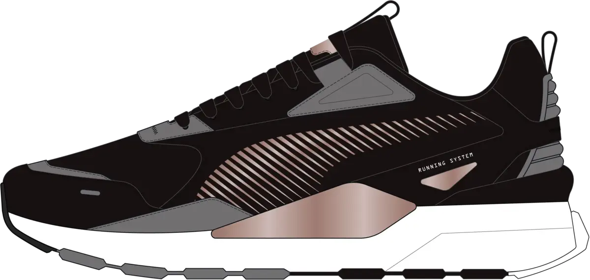 Puma RS 3.0 Metallic Wns Siyah Kadın Yürüyüş Ayakkabısı