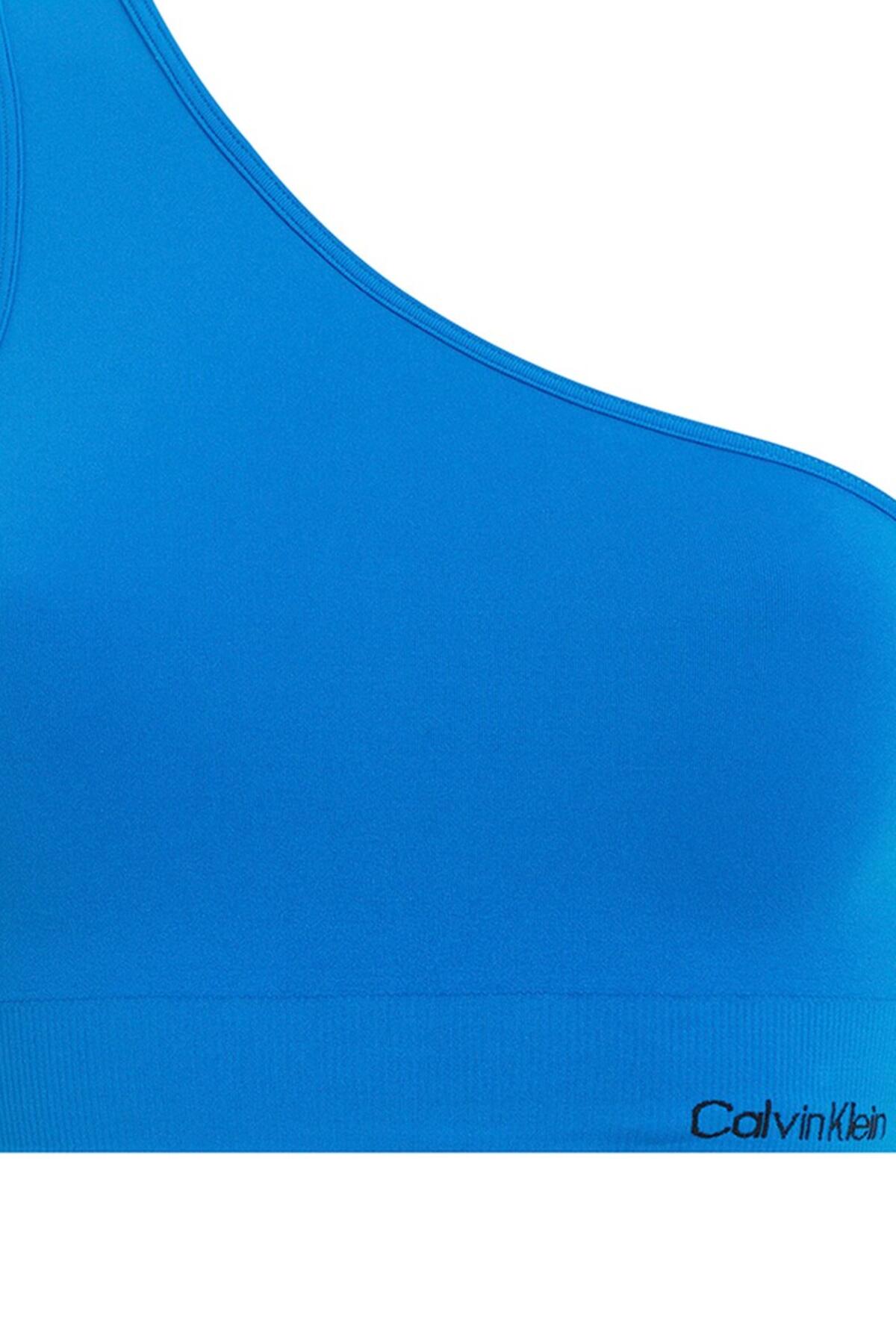 Calvin Klein ONE SHOULDER BRALET Mavi Kadın Bikini Üstü