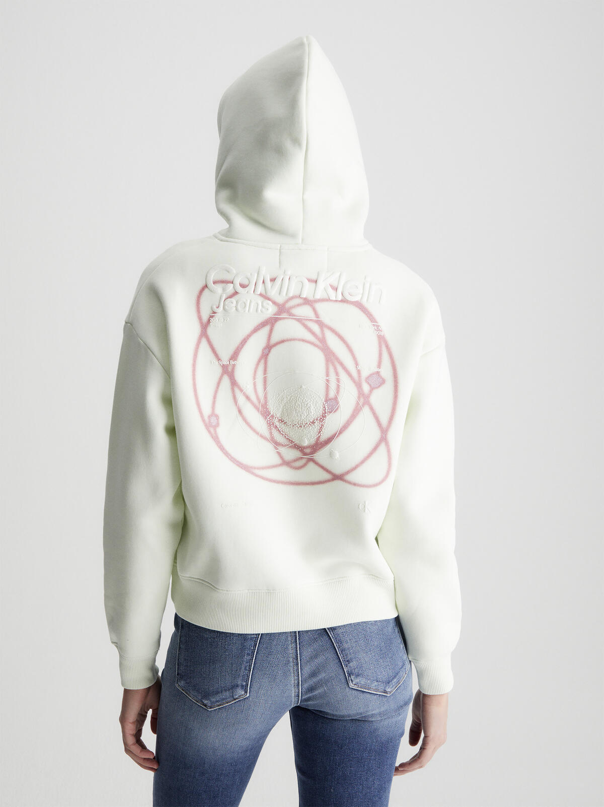 Calvin Klein BACK GALAXY AW ZIP T Kadın Yeşil Fermuarlı Ceket
