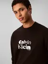 Calvin Klein LS EU 350TERRY Siyah Erkek Sweatshirt