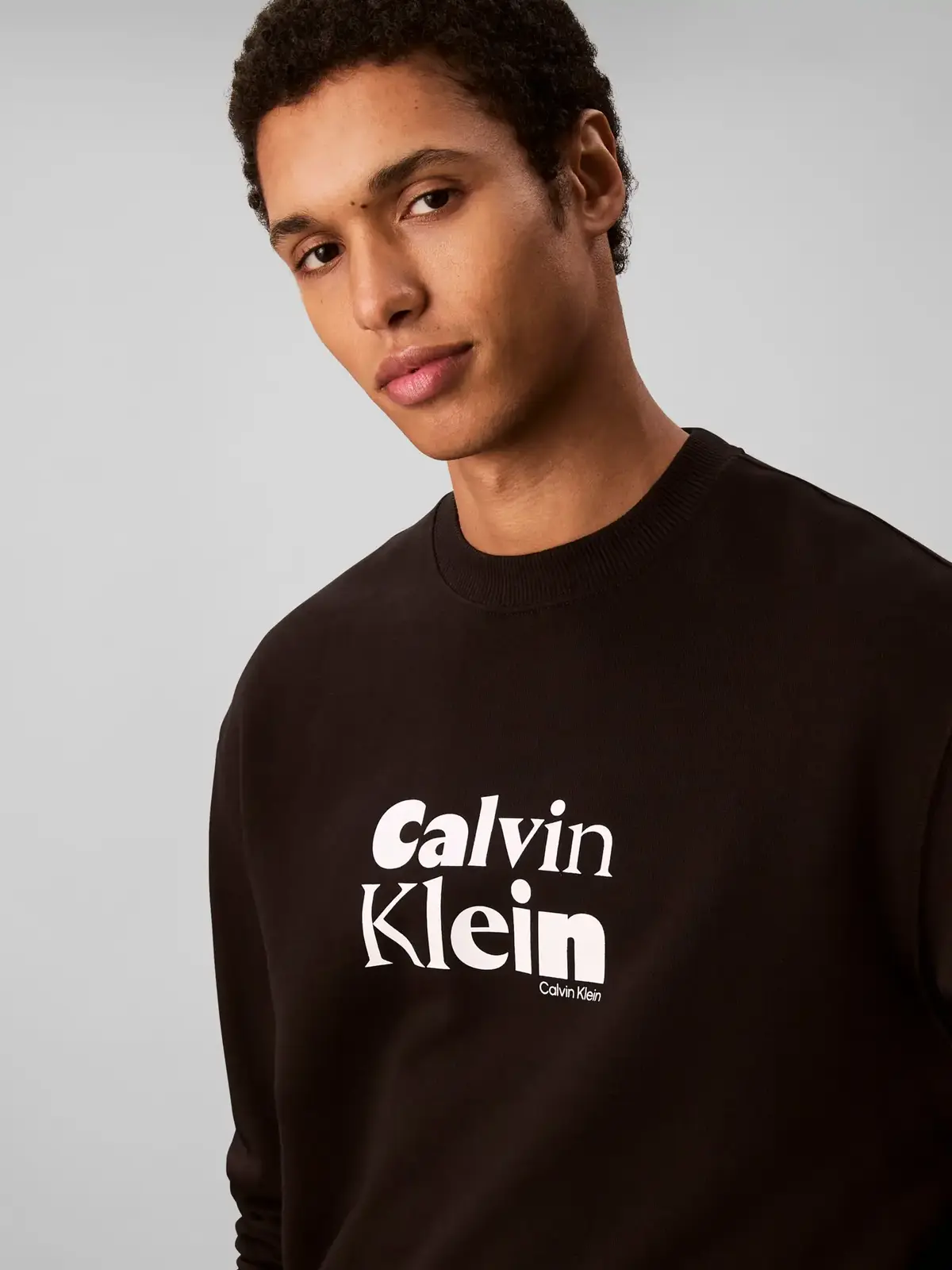 Calvin Klein LS EU 350TERRY Siyah Erkek Sweatshirt