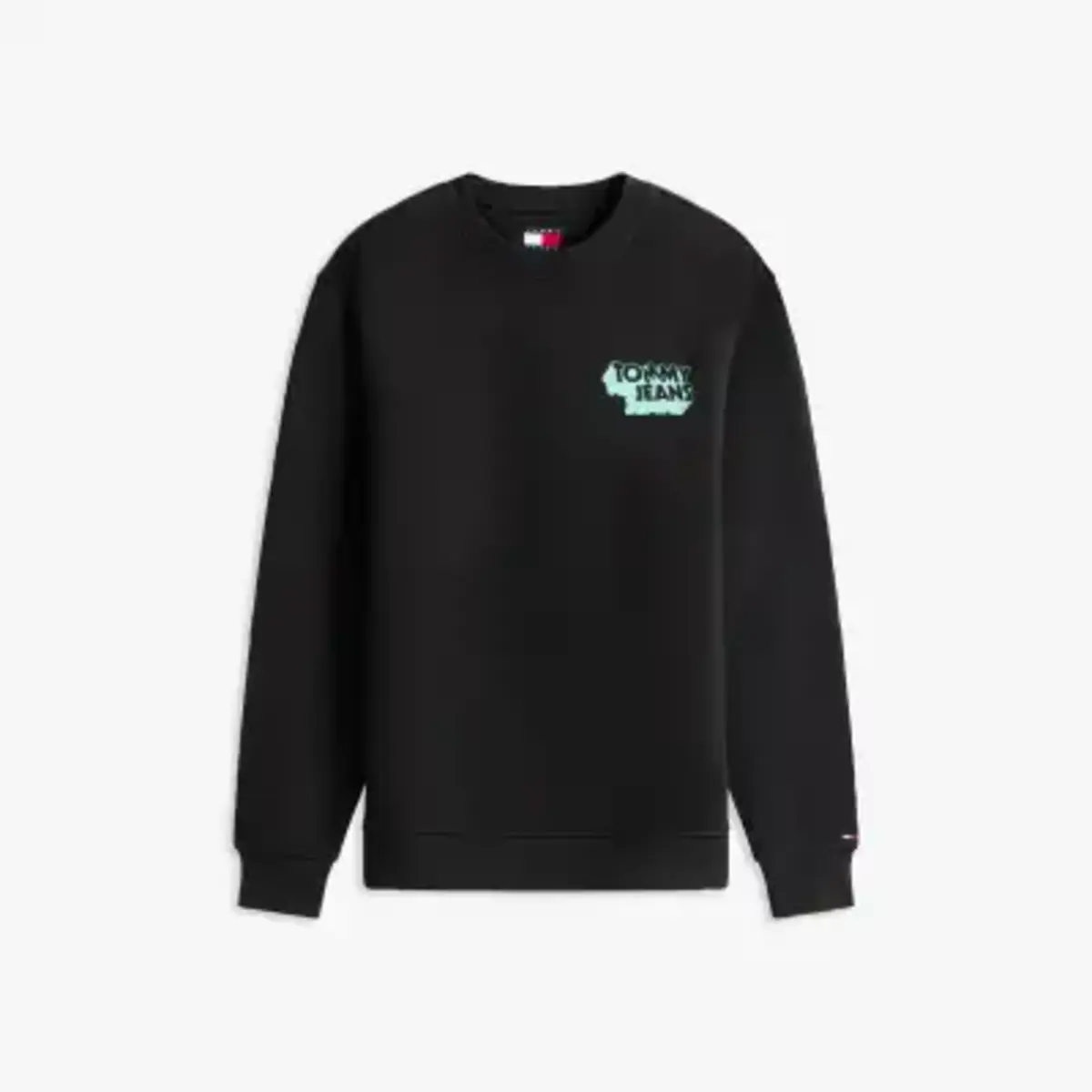 Tommy Hilfiger TJM REG STACK CREW E, BDS Siyah Erkek Sweatshirt