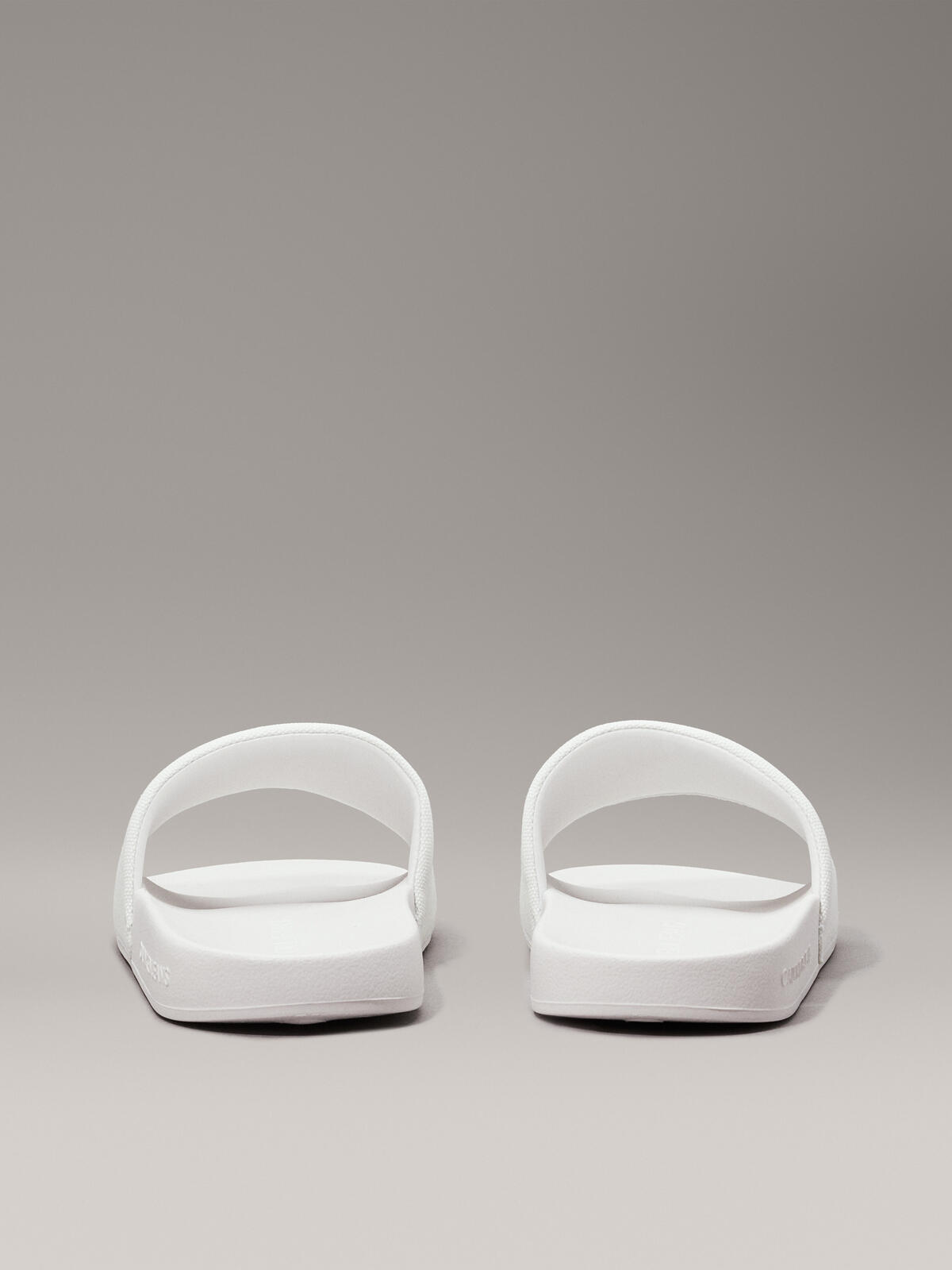 Calvin Klein SLIDE MONOGRAM CO Erkek Beyaz Terlik