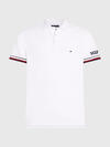 Tommy Hilfiger MONOTYPE GS CUFF SLI Erkek Beyaz Polo T-Shirt