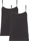 Calvin Klein CAMISOLE 2PK Kadın Siyah T-Shirt