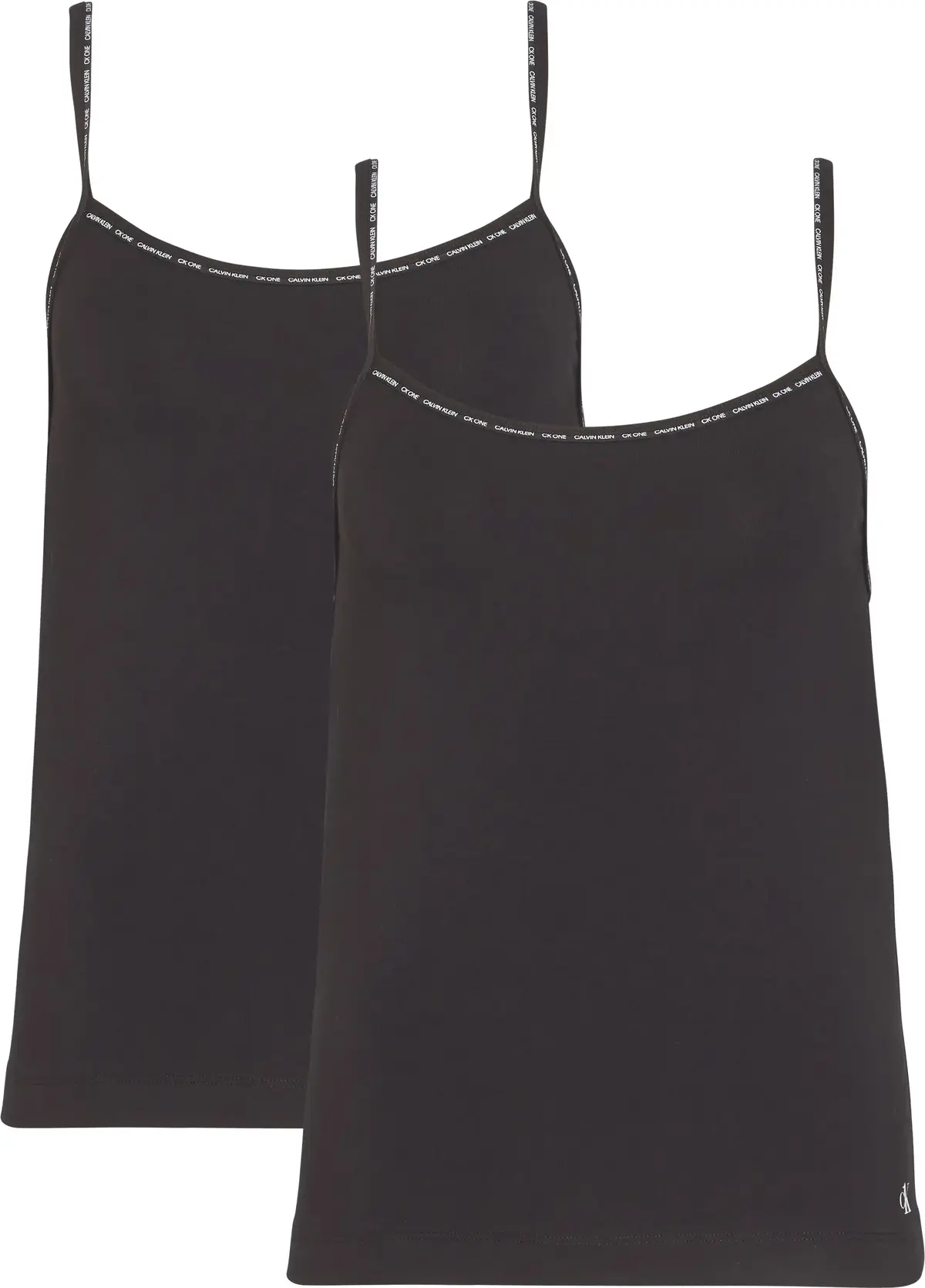 Calvin Klein CAMISOLE 2PK Kadın Siyah T-Shirt