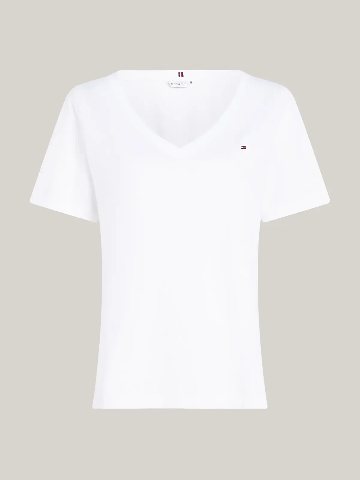 Tommy Hilfiger MODERN REGULAR FLAG, YCF Beyaz Kadın T-Shirt & Polo