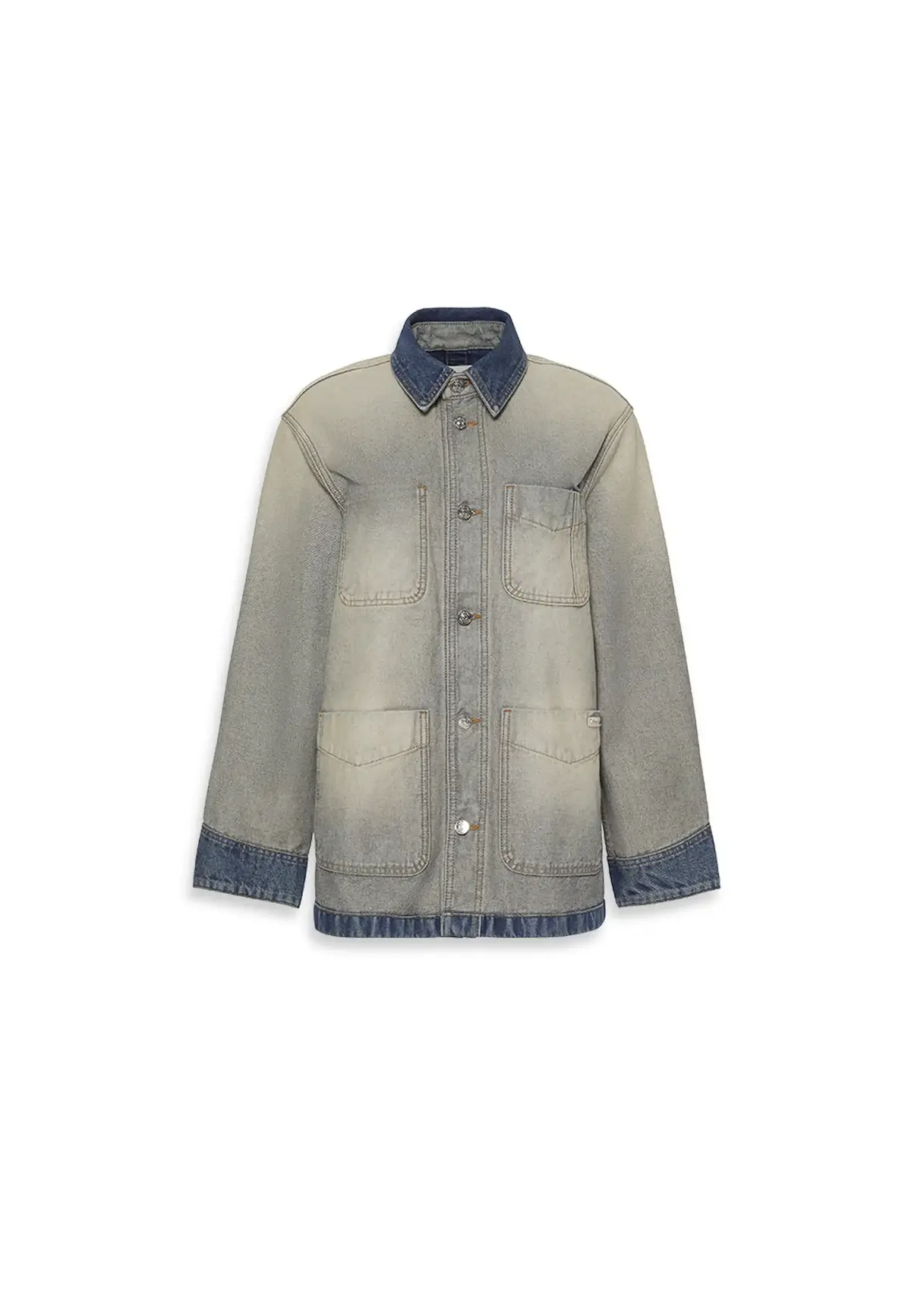 Calvin Klein CHORE JACKET INSIDE, YYD Gri Kadın Ceket
