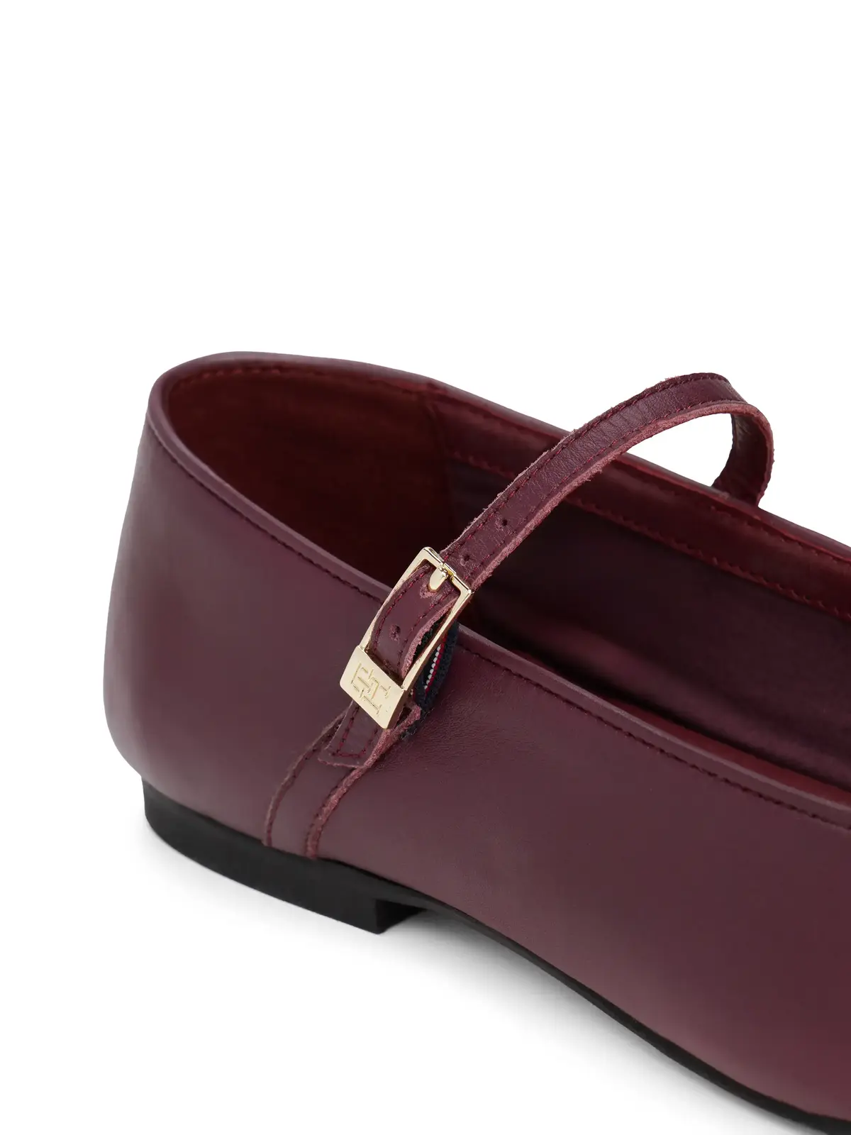 Tommy Hilfiger SMOOTH LEATHER MARYJ, H04 Bordo Kadın Babet