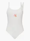Calvin Klein TANK RIB BODY Kadın Beyaz T-Shirt