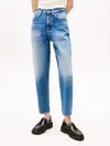 Tommy Hilfiger MOM JEAN UH TPR TAB, 1A5 Mavi Kadın Jean Pantolon
