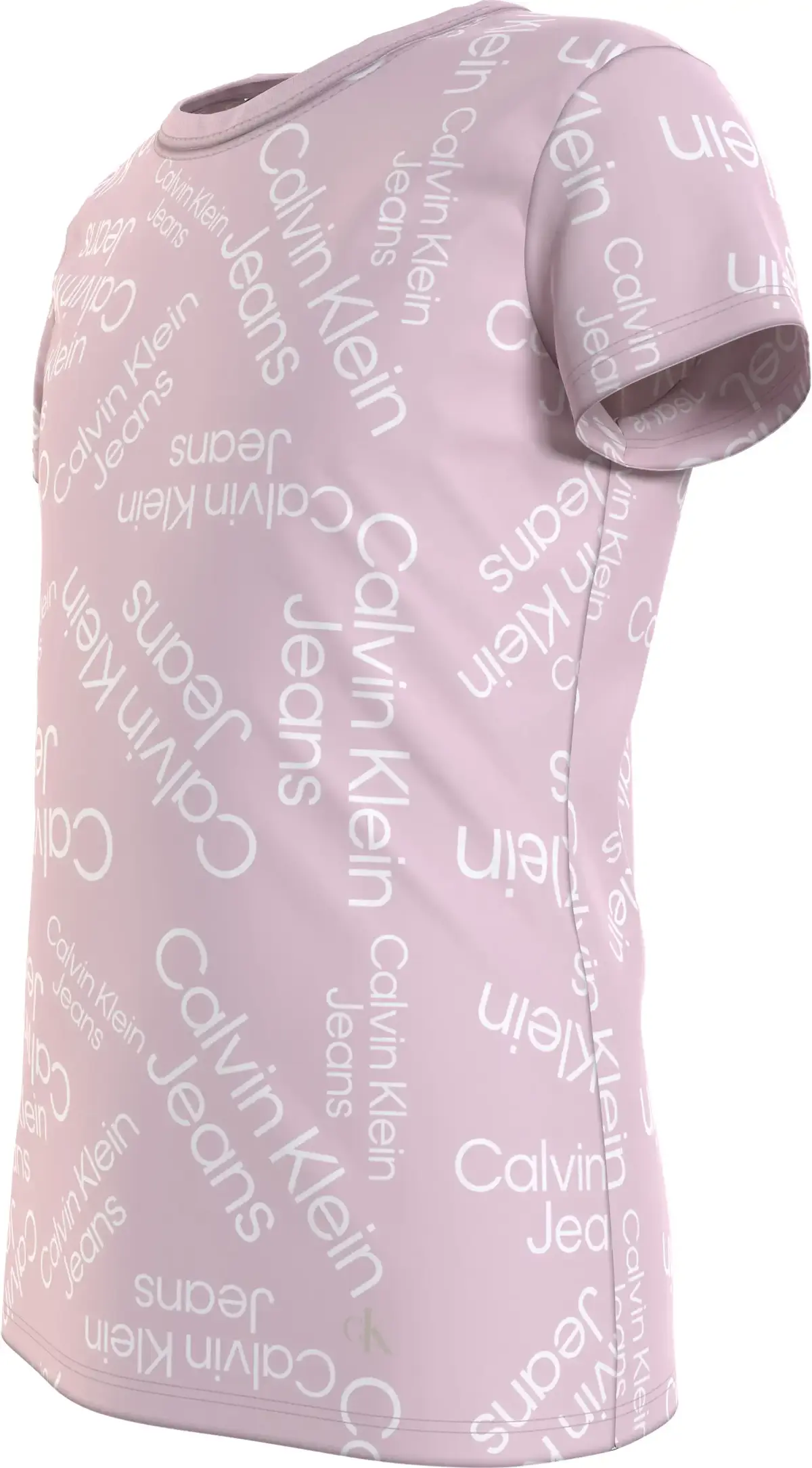Calvin Klein STACKED LOGO AOP T-S Kadın Pembe T-Shirt