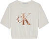 Calvin Klein BRONZE MONOGRAM T-SH Kadın Beyaz T-Shirt