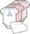 Tommy Hilfiger 3 PACK BODY SS GIFTB, TH3 Pembe 3'lü Bebek Tulumu