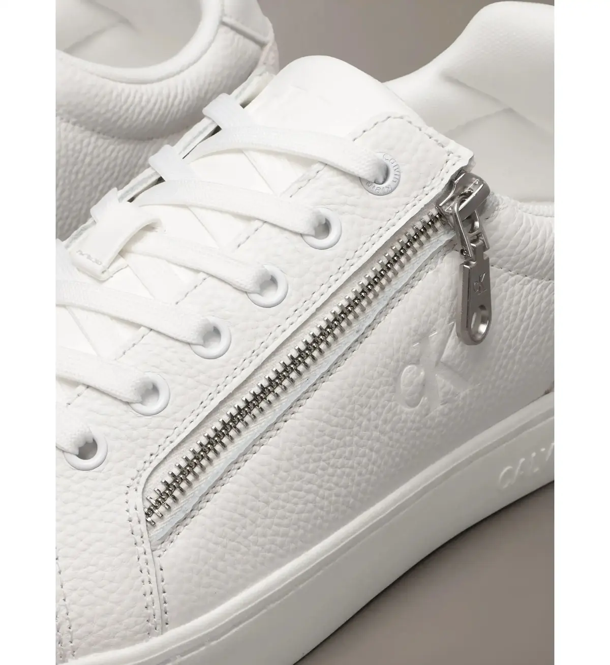 Calvin Klein CLASSIC CUPSOLE ZIP LOW IN Beyaz Erkek Günlük Spor Ayakkabı