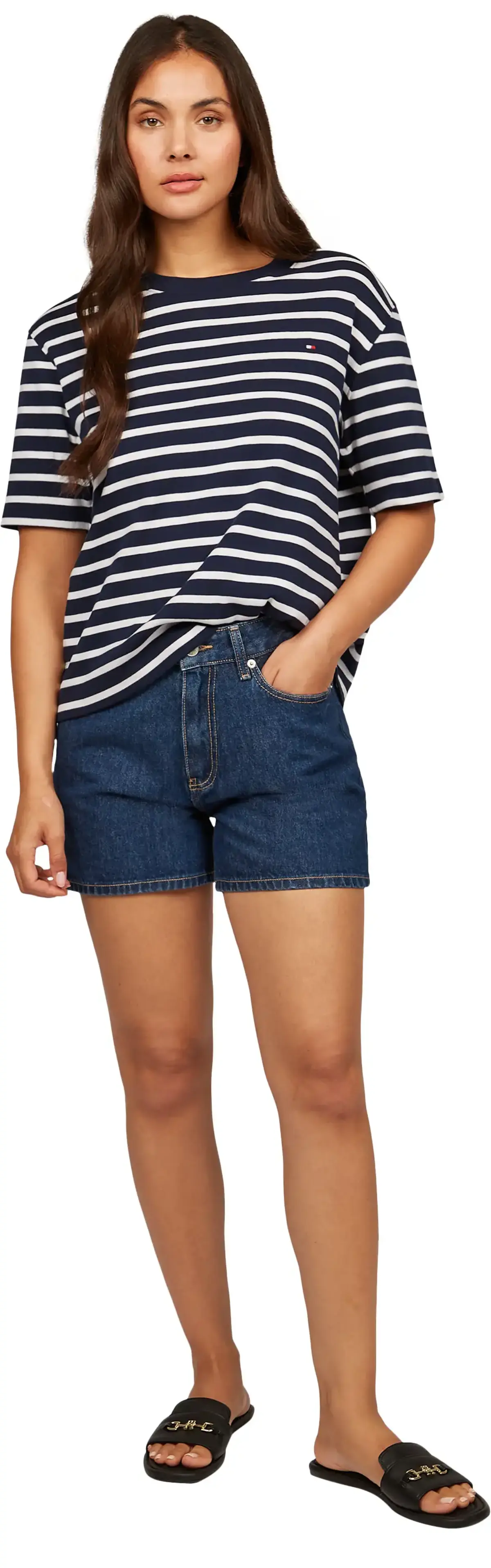 Tommy Hilfiger RLX MODERN CODY SS, 0X4 Siyah Kadın T-Shirt & Polo