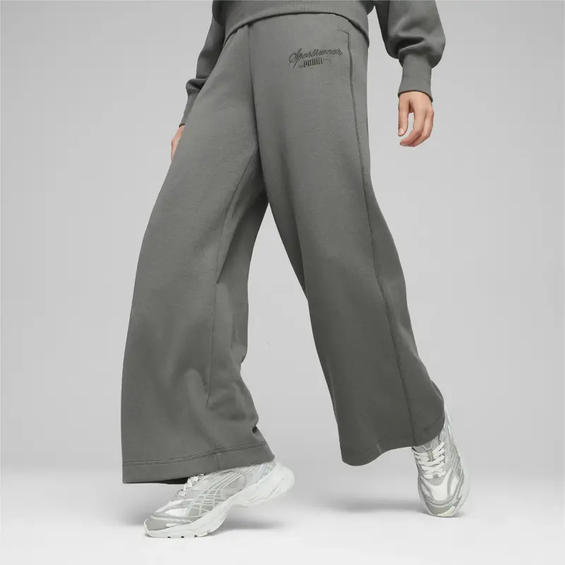 Puma CLASSICS+ Relaxed Sweatpants Gri Kadın Eşofman Altı