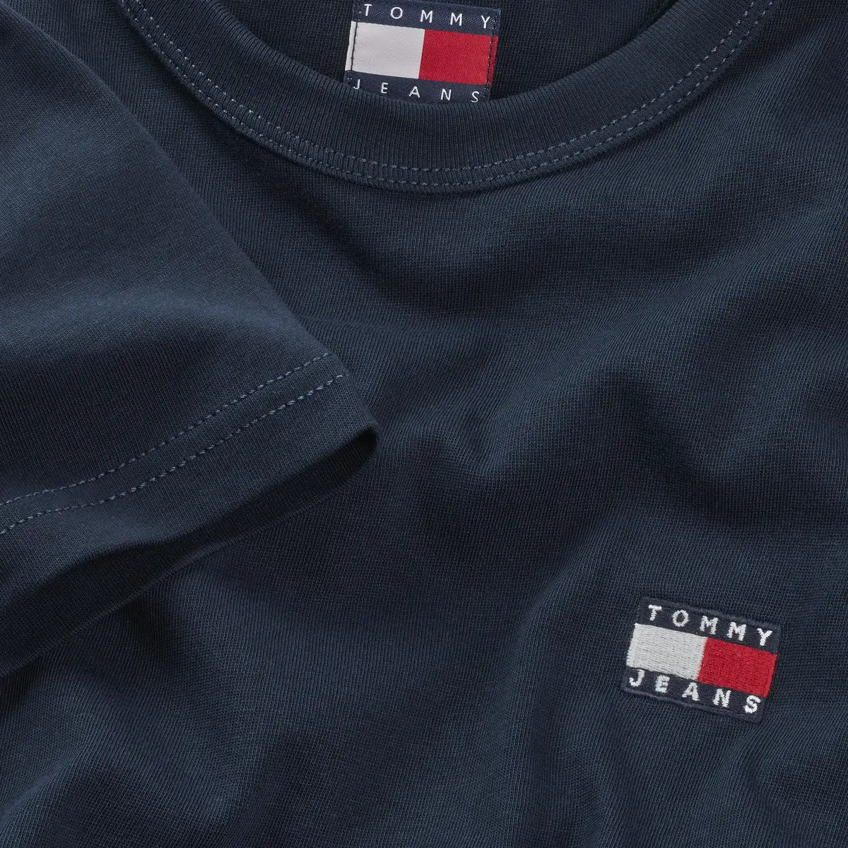Tommy Hilfiger TJM REG BADGE TEE EX, C1G Lacivert Erkek T-Shirt & Polo