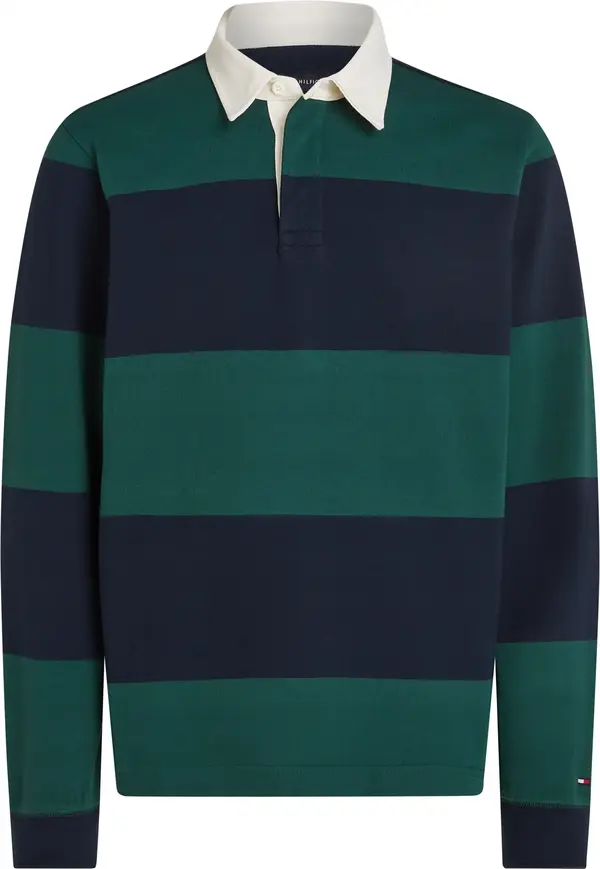 Tommy Hilfiger GIFTING RUGBY Erkek Yeşil Polo Sweatshirt