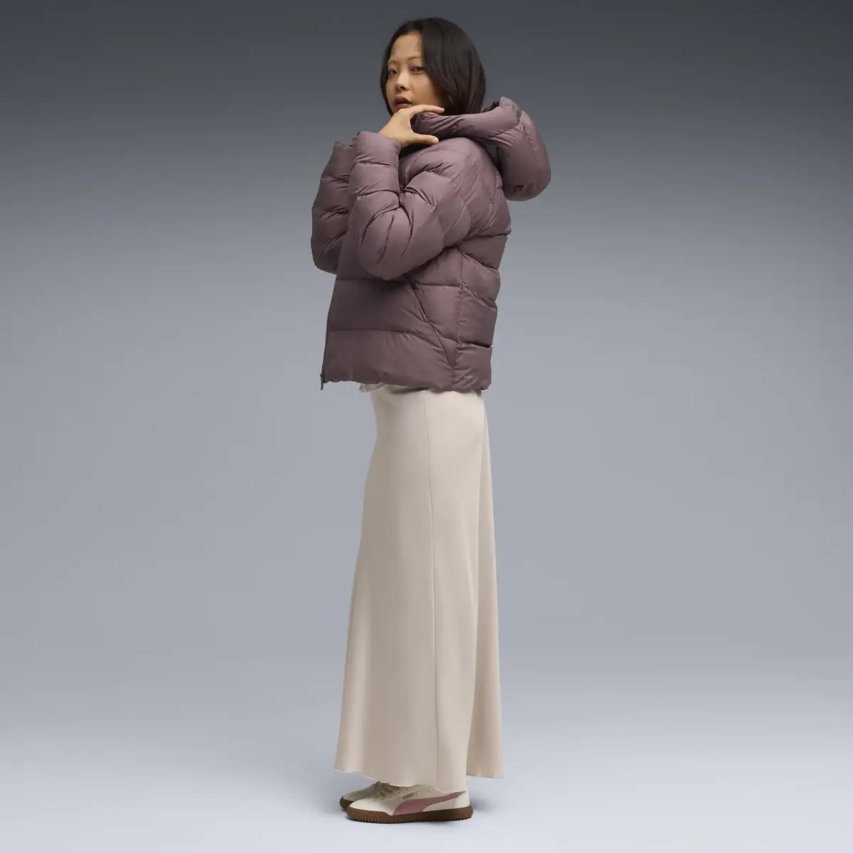 Puma Mono Hooded Jacket Mor Kadın Kapüşonlu Mont