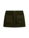Tommy Hilfiger CORDUROY MINI SKIRT, MR8 Yeşil Kadın Etek