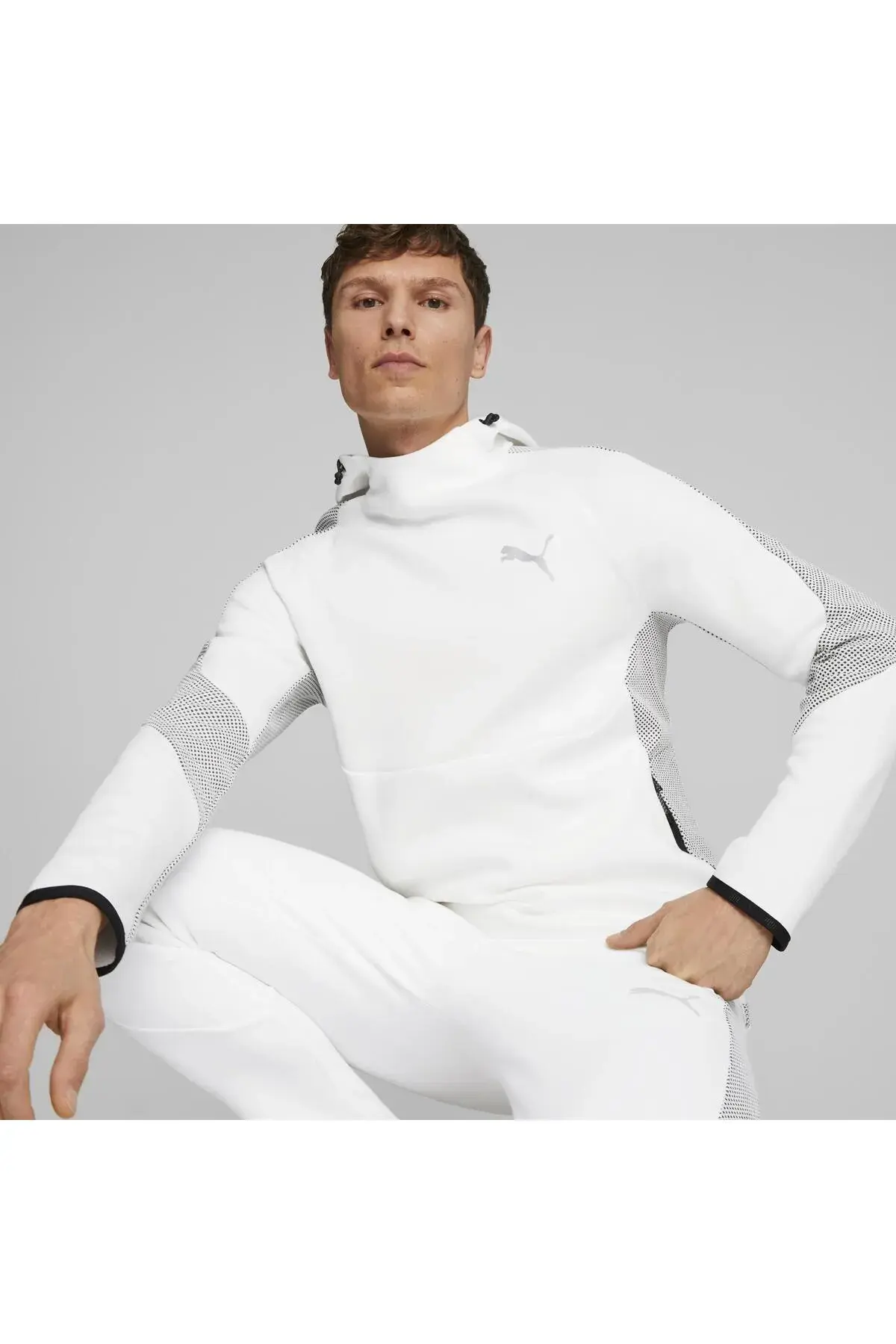 Puma EVOSTRIPE Hoodie DK Beyaz Erkek Hoodie