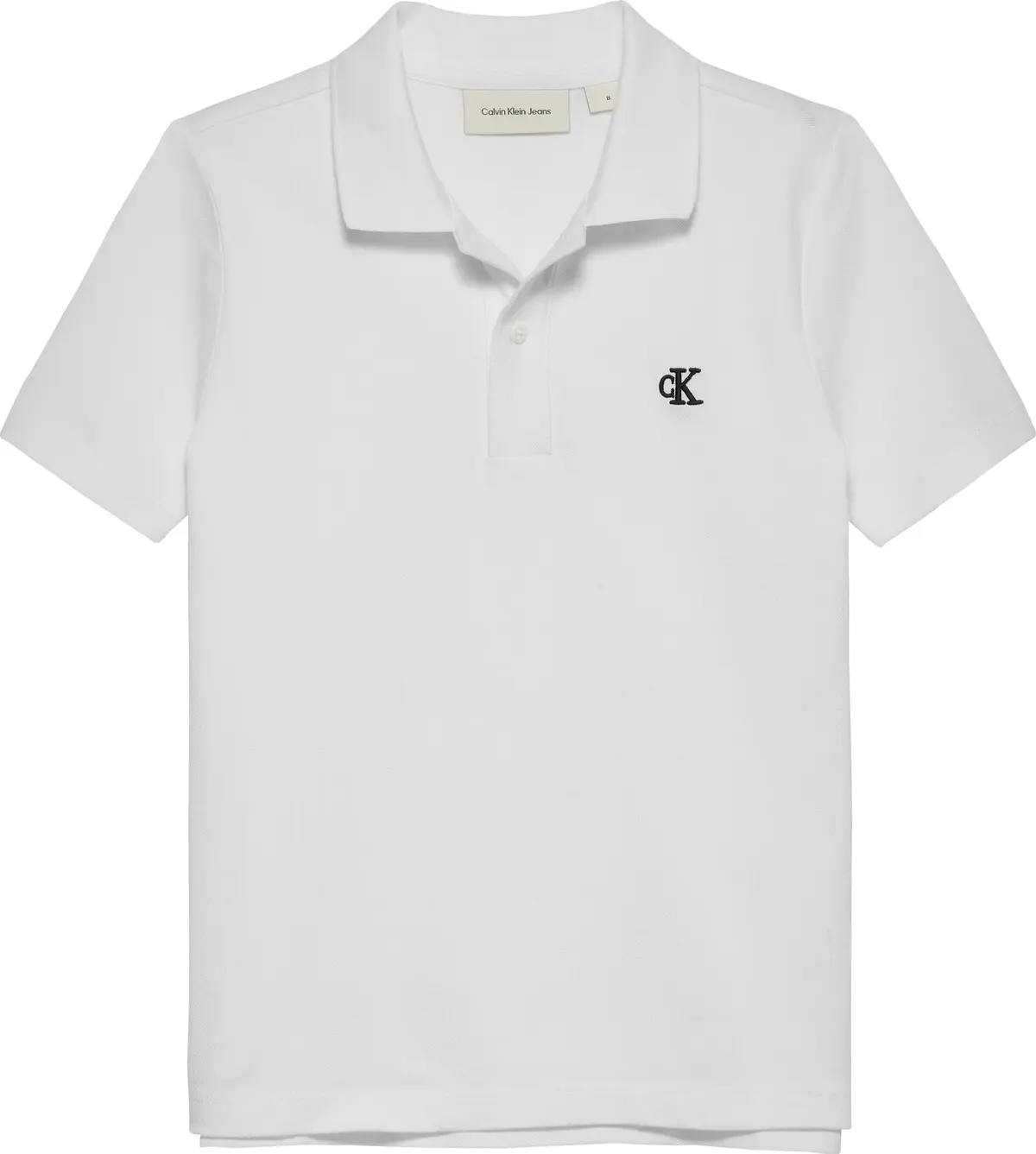 Calvin Klein ESSENTIAL SS REG. PO, YAF Beyaz Erkek T-Shirt & Polo